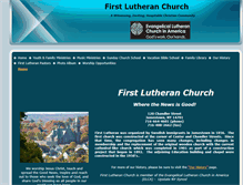 Tablet Screenshot of firstlutheranjamestown.com